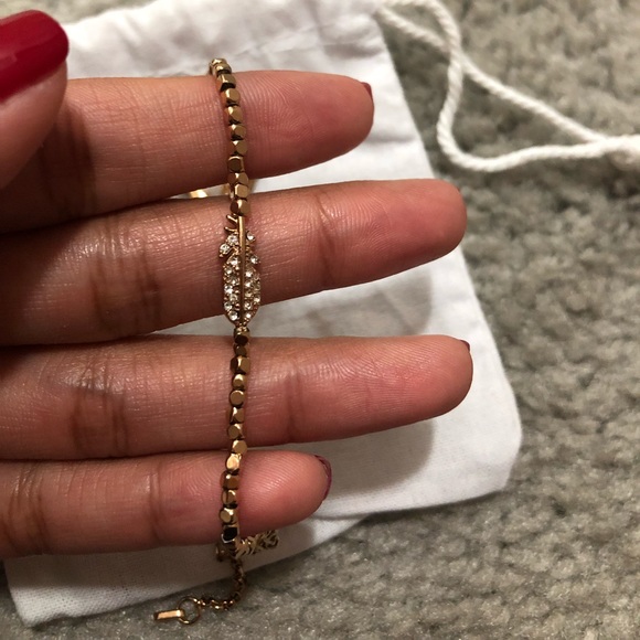 Fossil Rose Gold Dainty Feather Bracelet - Picture 3 of 3